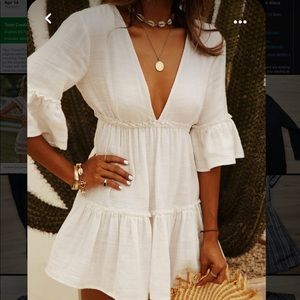 VIRAL billabong white sundress xs